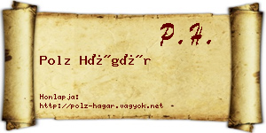 Polz Hágár névjegykártya